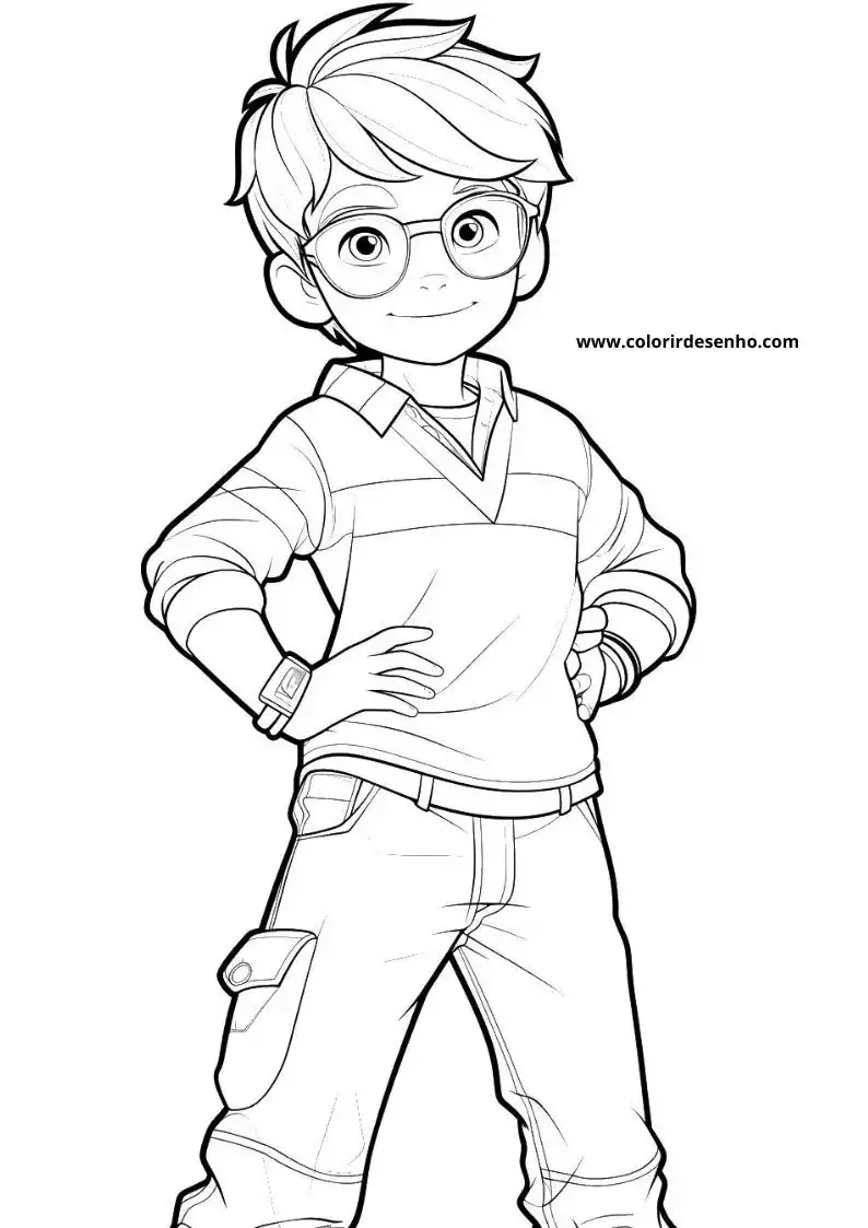 Free Printable Boy Coloring Pages in PDF 8