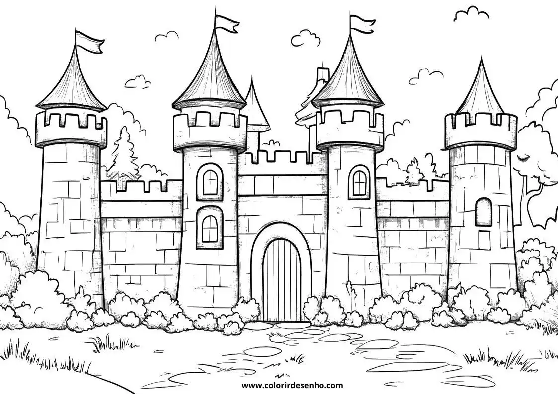 Free Printable Castle Coloring Pages in PDF 5