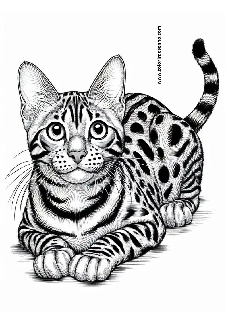Free Printable Cats and kittens Coloring Pages in PDF 5