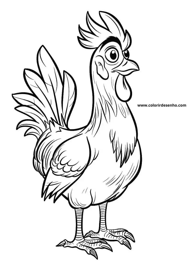 Free Printable Chicken Coloring Pages in PDF 3