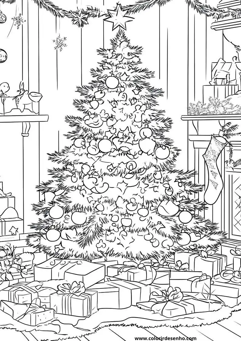 Free Printable Christmas Coloring Pages in PDF 12