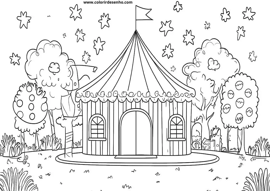 Free Printable Circus Coloring Pages in PDF 5