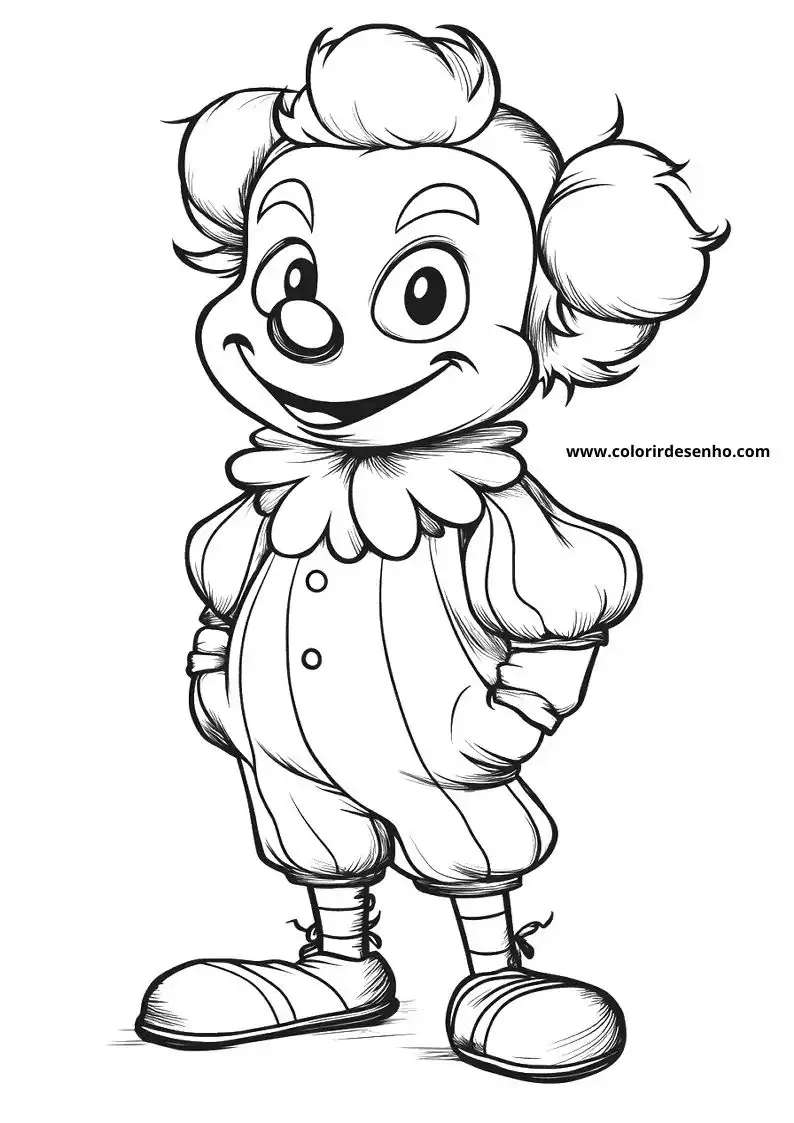 Free Printable Clown Coloring Pages in PDF 197