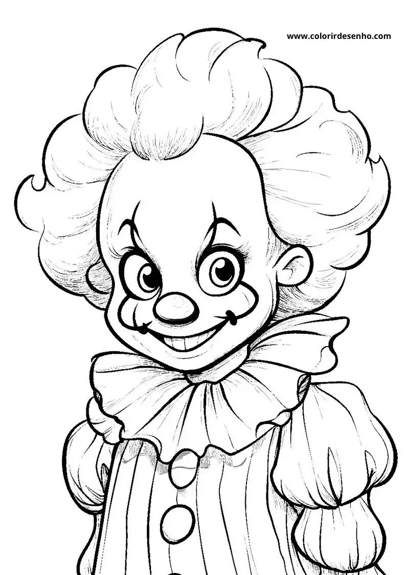 Free Printable Clown Coloring Pages in PDF 199