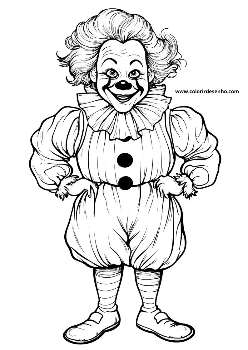 Free Printable Clown Coloring Pages in PDF 202