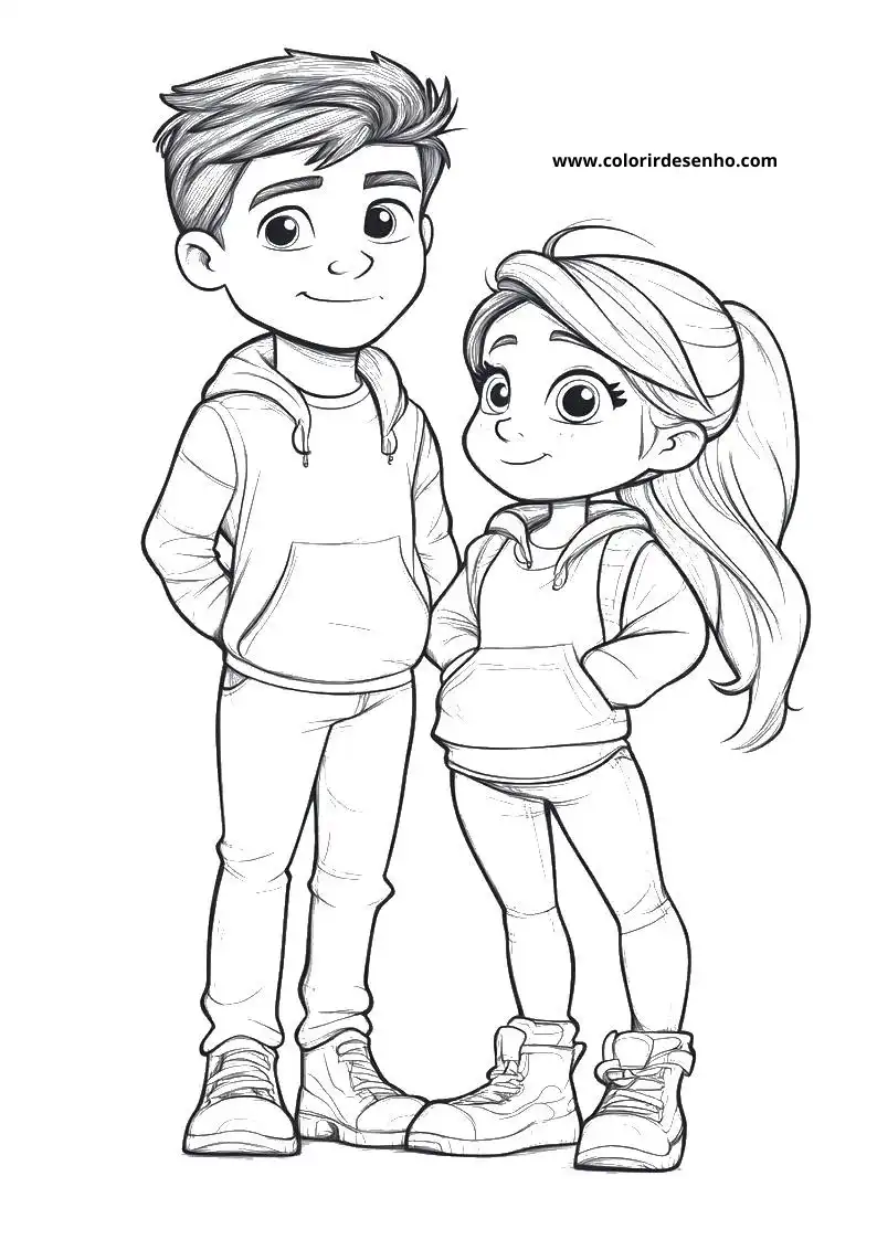 Free Printable Couples Coloring Pages in PDF 1