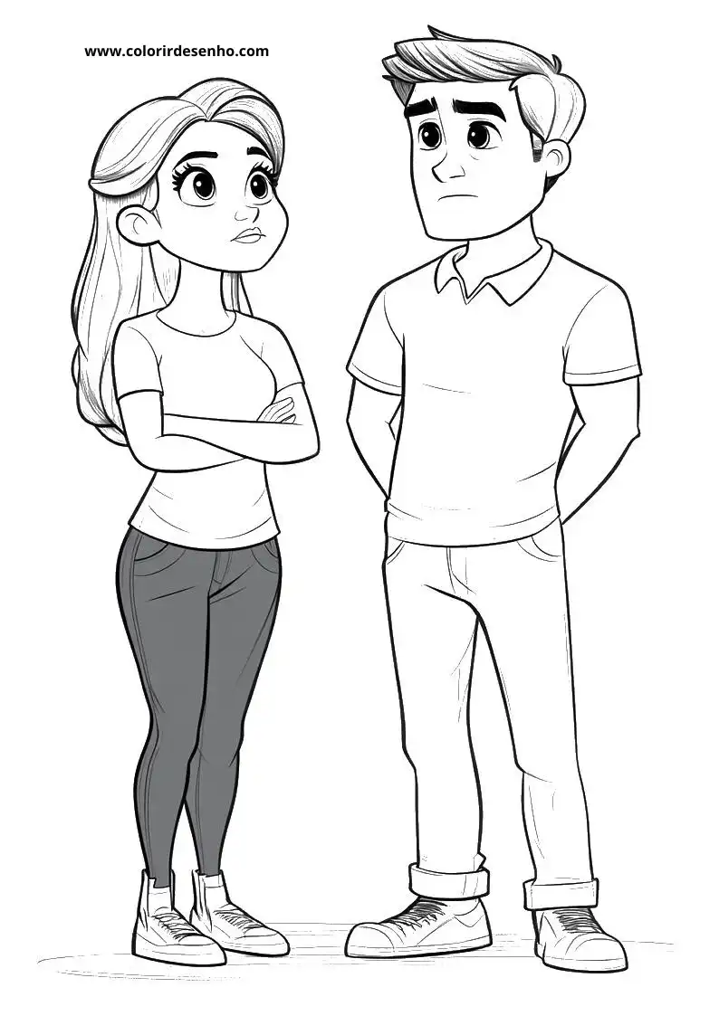 Free Printable Couples Coloring Pages in PDF 10