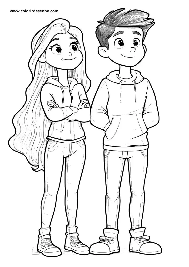 Free Printable Couples Coloring Pages in PDF 2