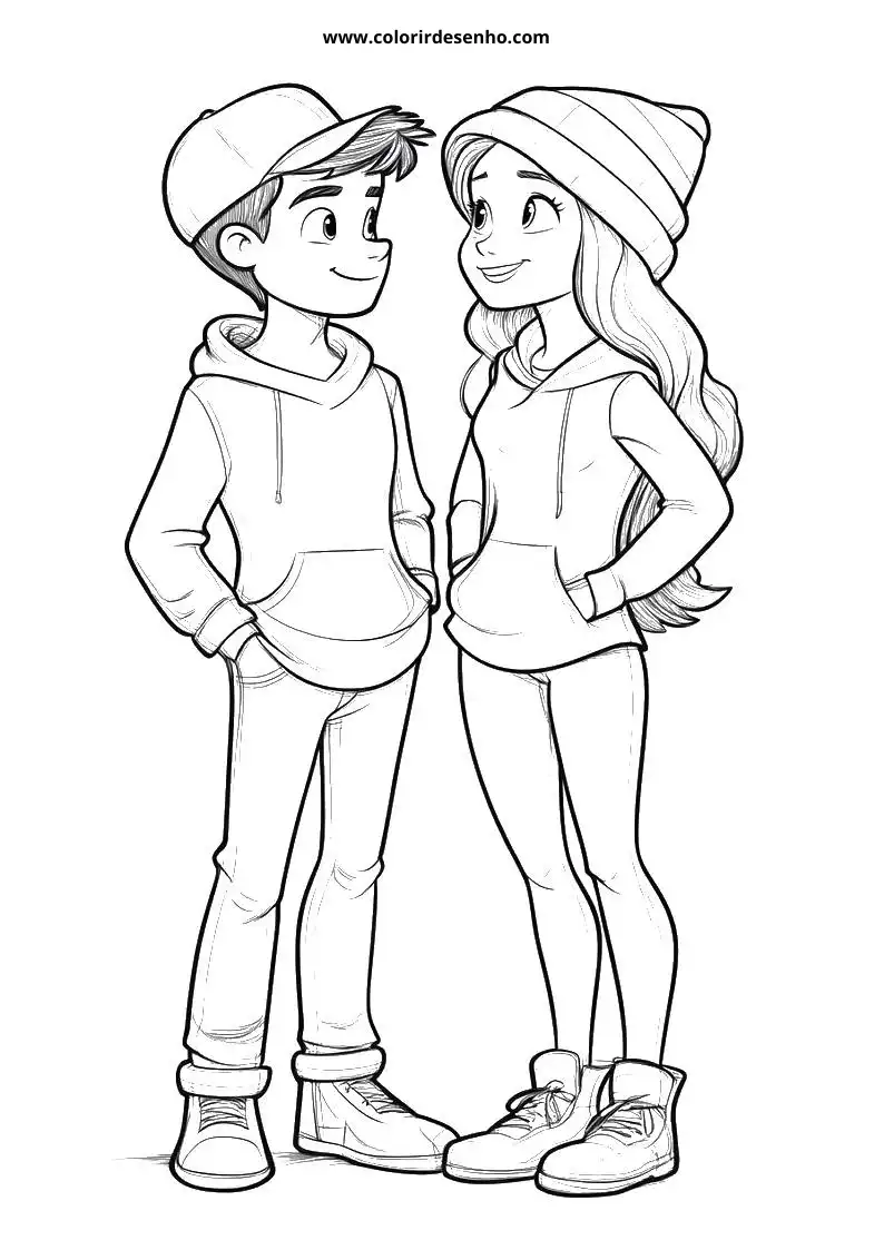 Free Printable Couples Coloring Pages in PDF 8
