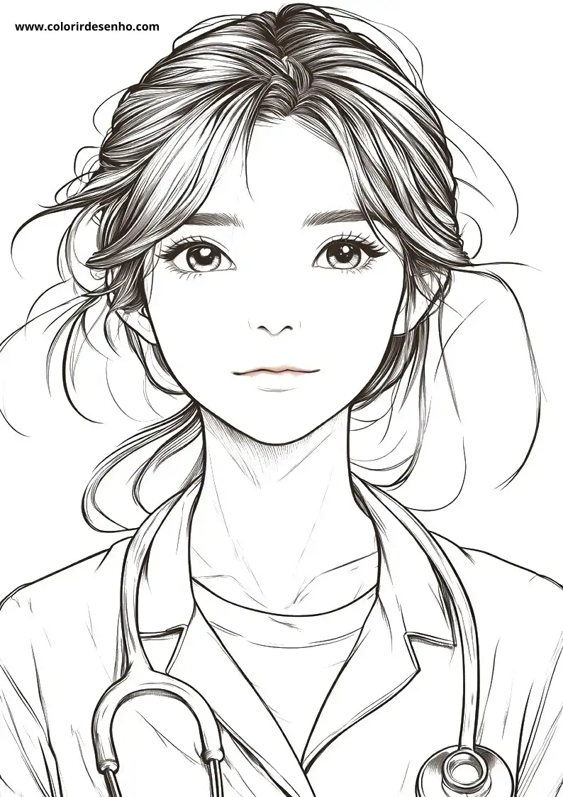 Free Printable Doctor Coloring Pages in PDF 6