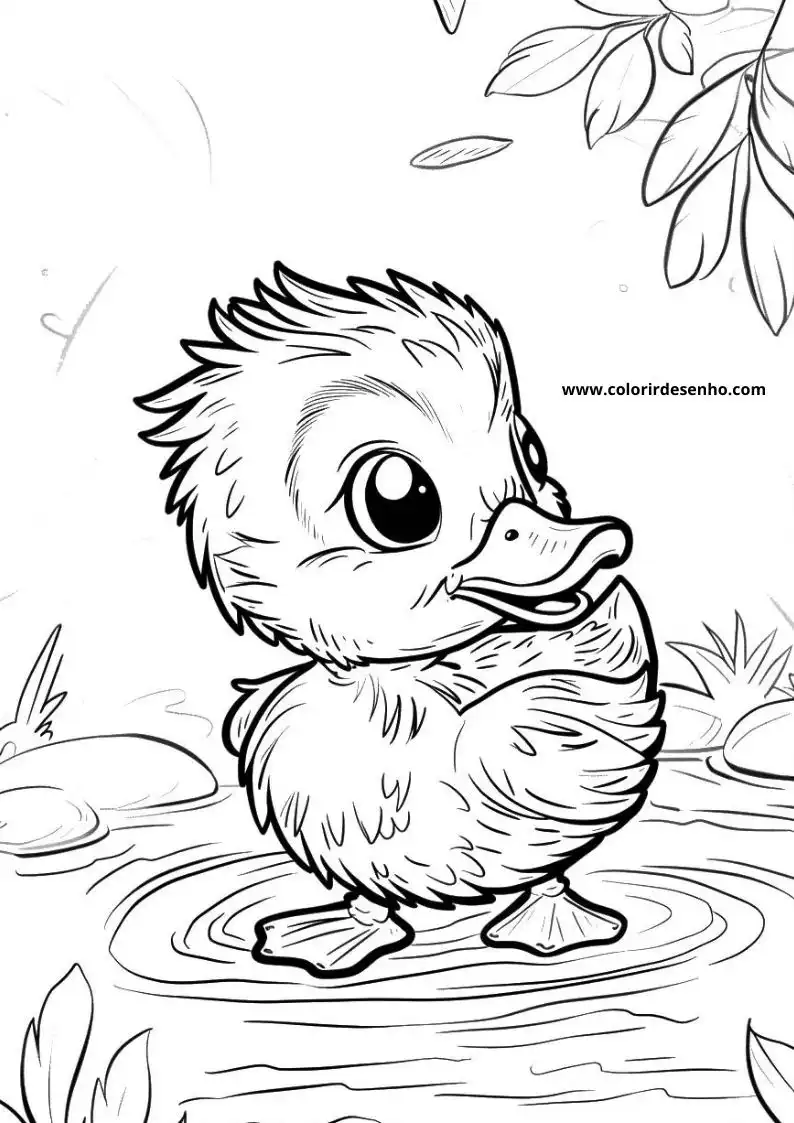 Free Printable Duck Coloring Pages in PDF 16