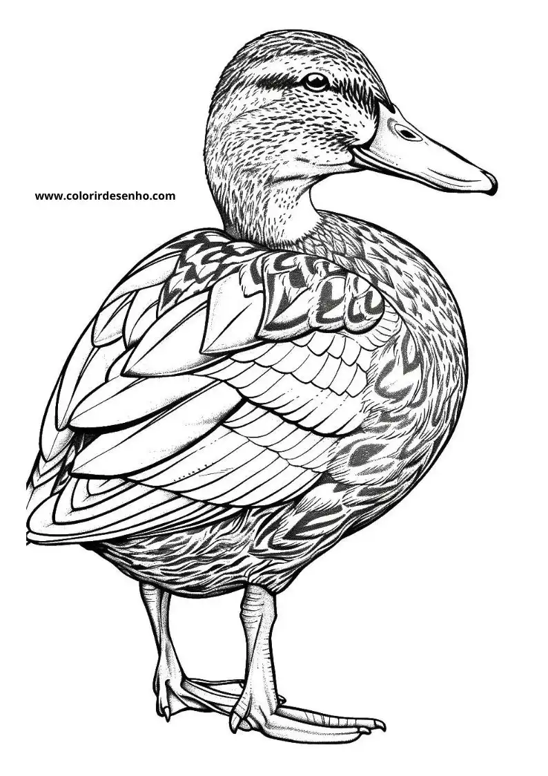 Free Printable Duck Coloring Pages in PDF 7