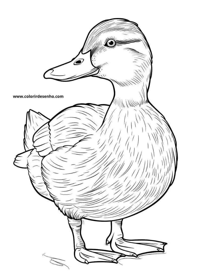 Free Printable Duck Coloring Pages in PDF 8
