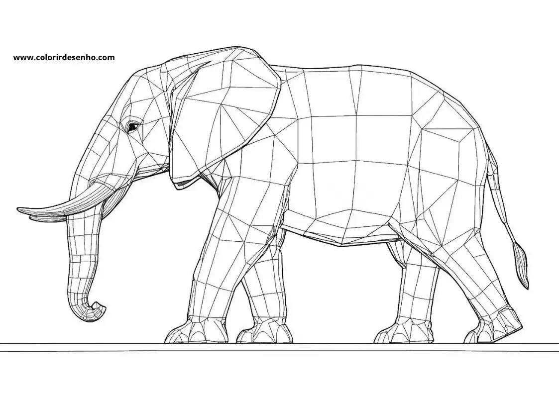 Free Printable Elephant Coloring Pages in PDF 7