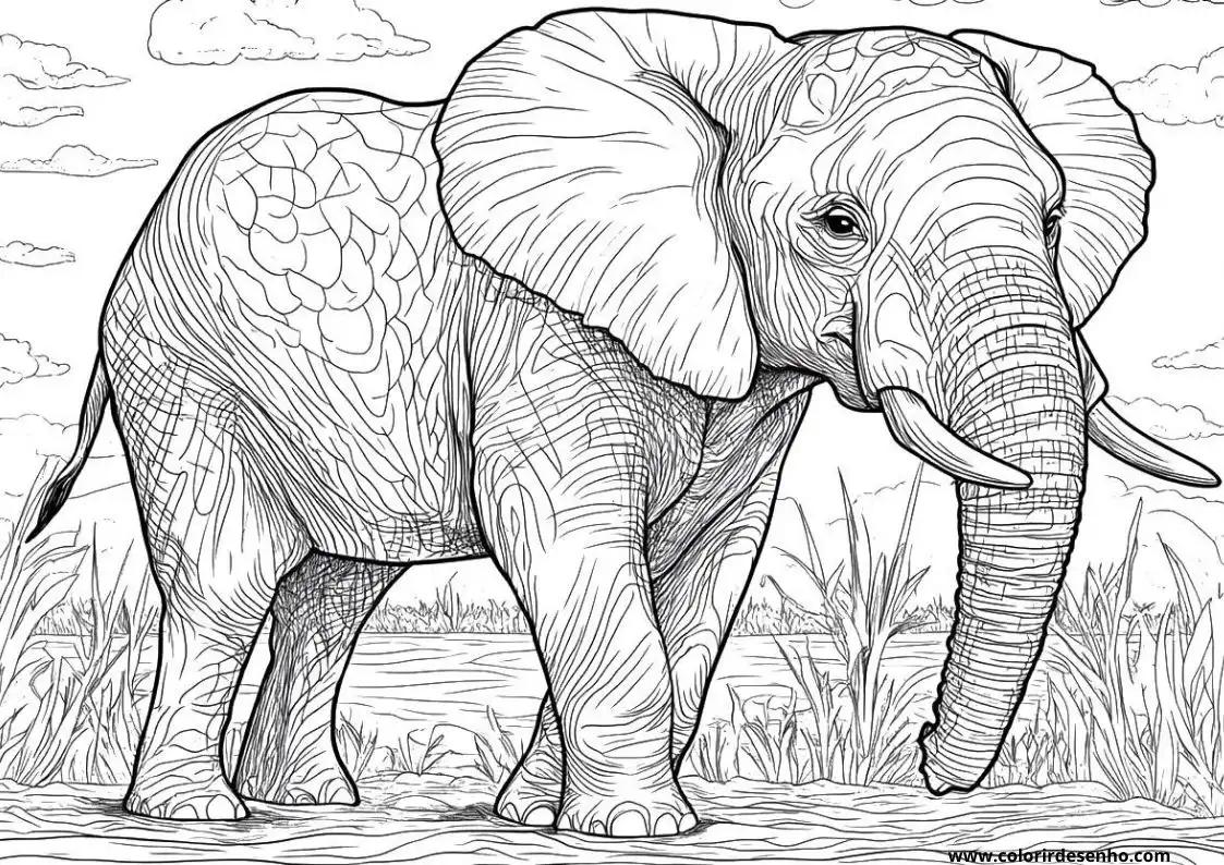 Free Printable Elephant Coloring Sheets 7