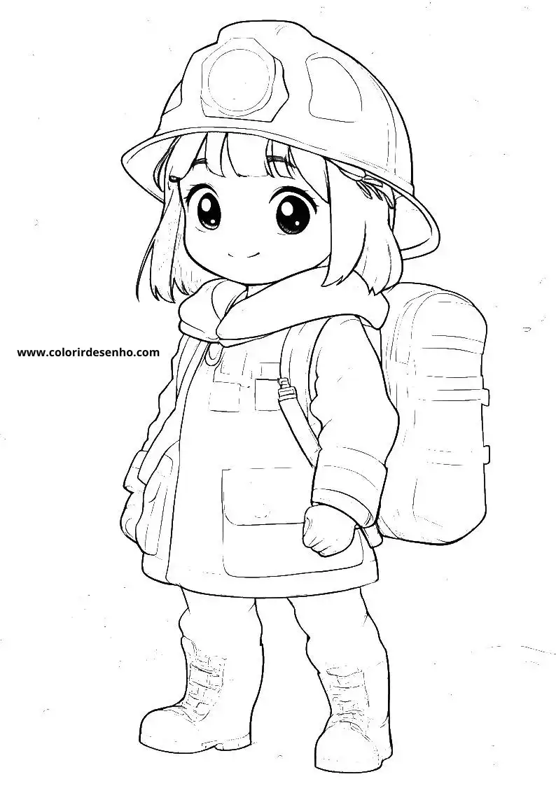 Free Printable Firefighter Coloring Pages in PDF 7