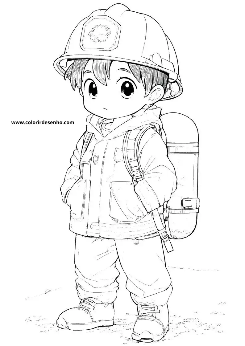 Free Printable Firefighter Coloring Pages in PDF 8