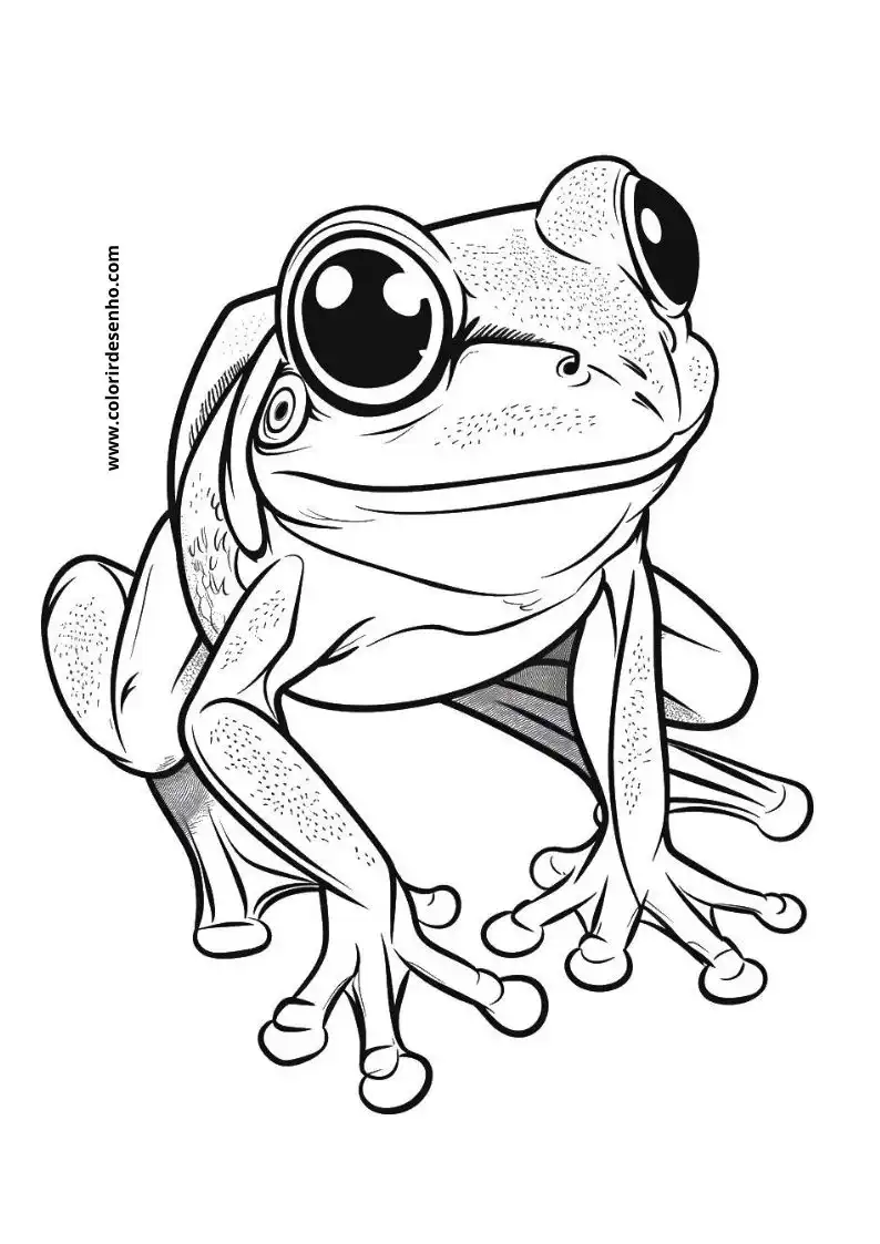 Free Printable Frog Coloring Pages in PDF 1