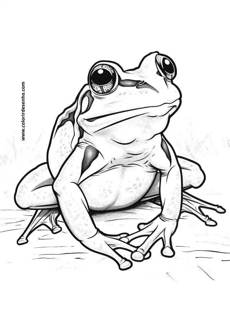 Free Printable Frog Coloring Pages in PDF 12