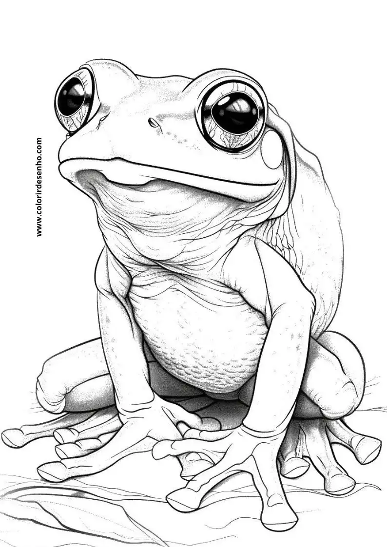 Free Printable Frog Coloring Pages in PDF 15