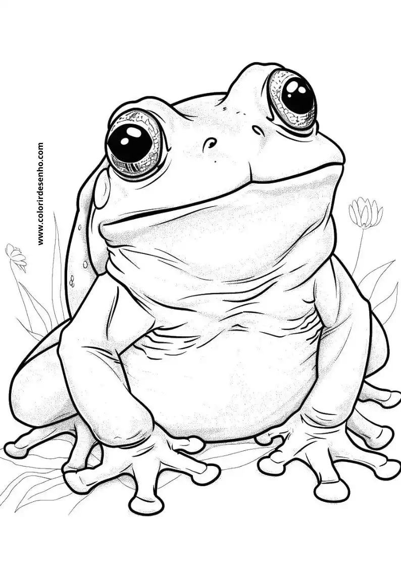 Free Printable Frog Coloring Pages in PDF 17