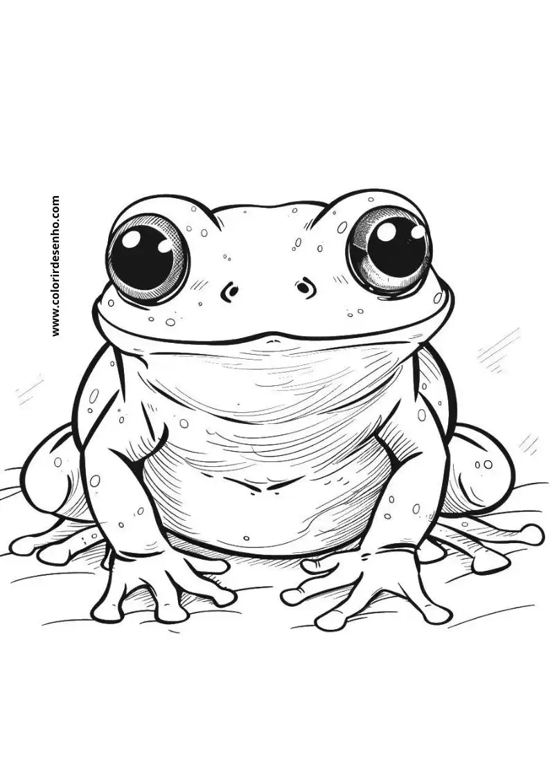Free Printable Frog Coloring Pages in PDF 19