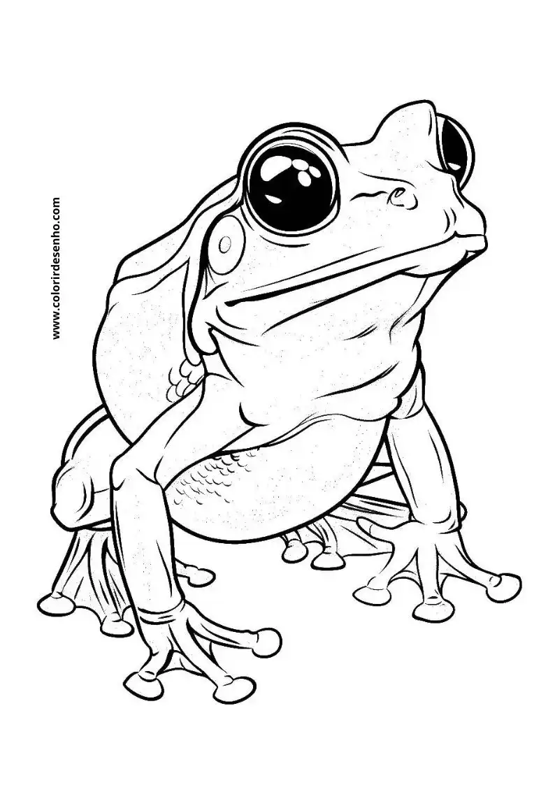 Free Printable Frog Coloring Pages in PDF 21