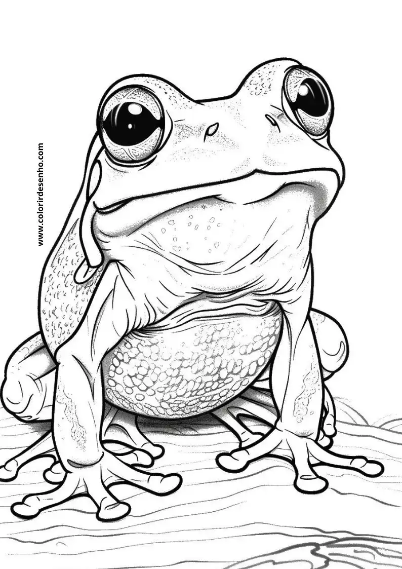 Free Printable Frog Coloring Pages in PDF 3