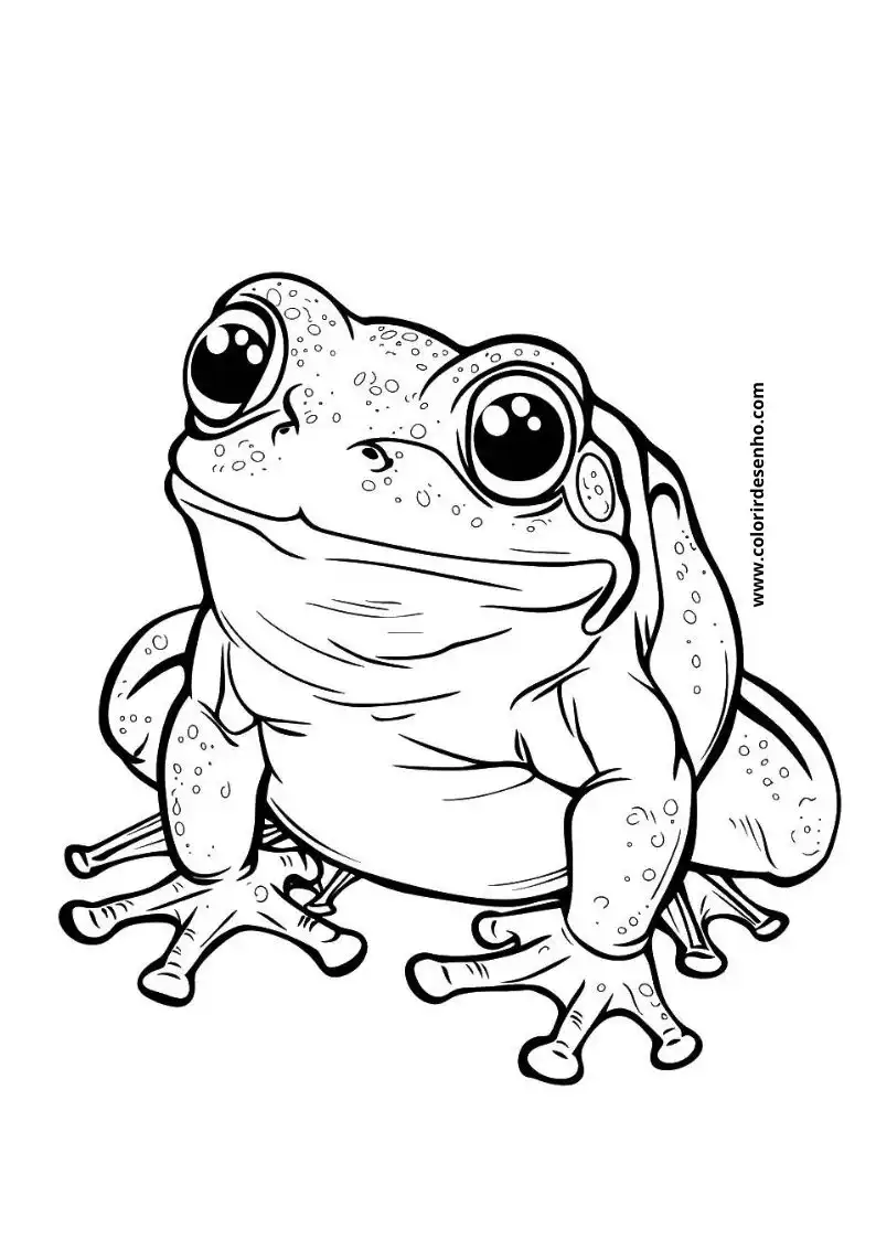 Free Printable Frog Coloring Pages in PDF 4