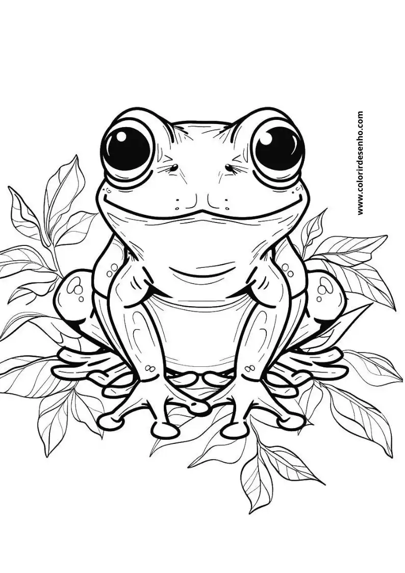 Free Printable Frog Coloring Pages in PDF 5