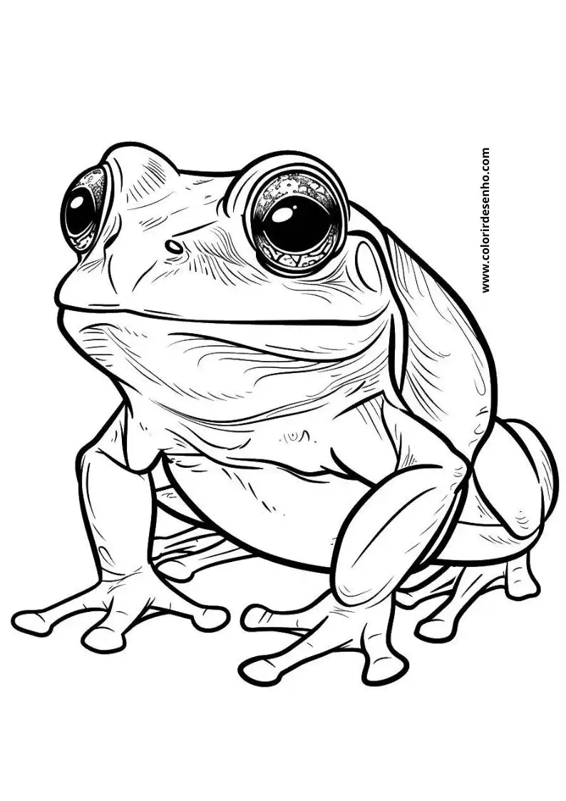 Free Printable Frog Coloring Pages in PDF 6
