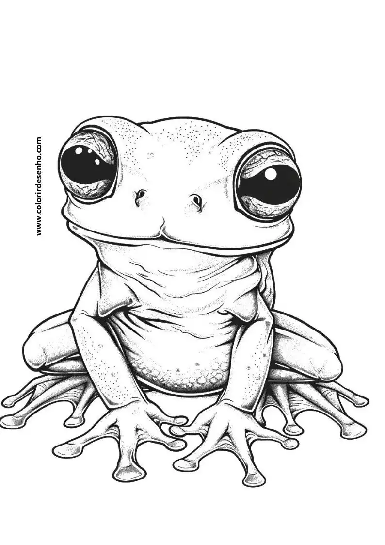 Free Printable Frog Coloring Pages in PDF 8