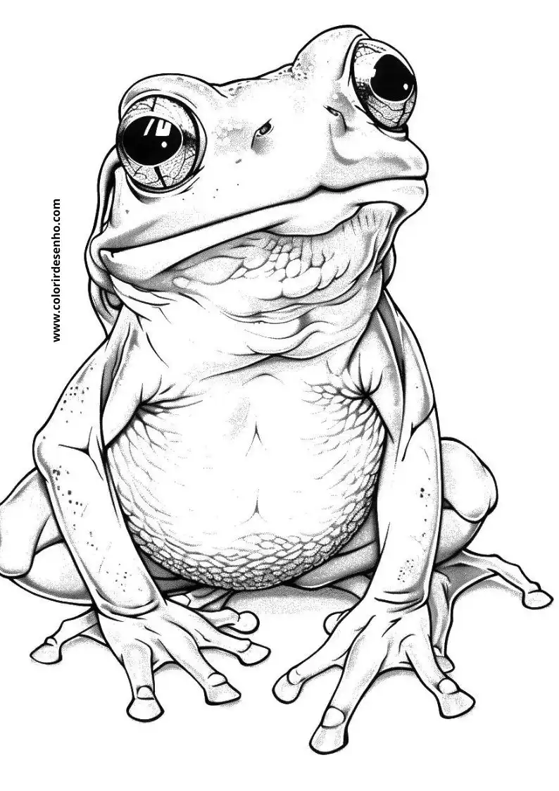 Free Printable Frog Coloring Pages in PDF 9