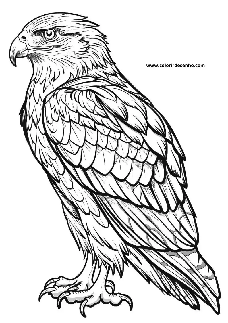 Free Printable Hawk Coloring Sheets 2