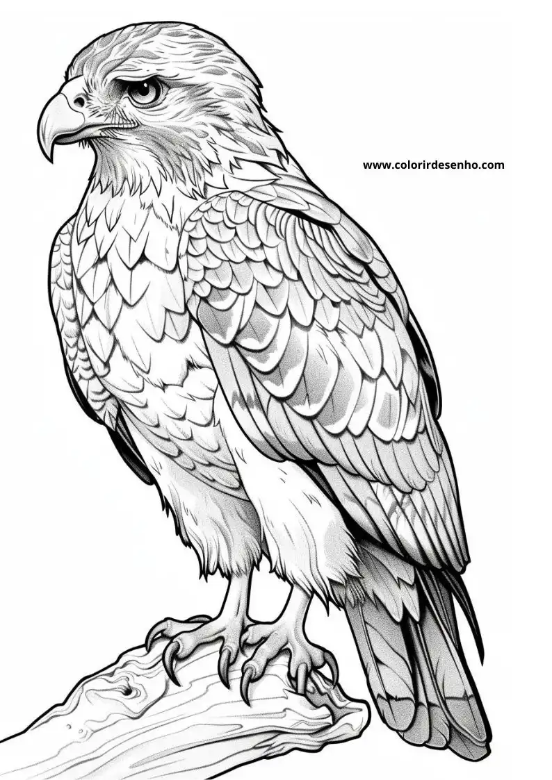 Free Printable Hawk Coloring Sheets 6
