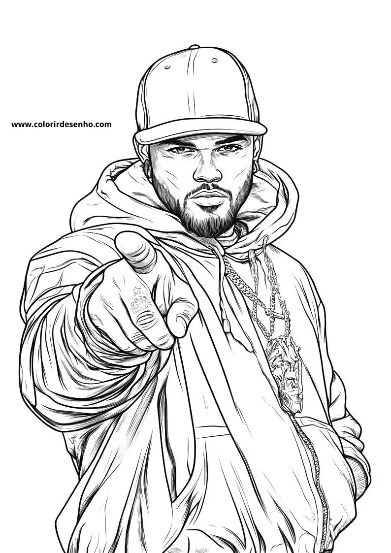 Free Printable Hip Hop Coloring Pages in PDF 10