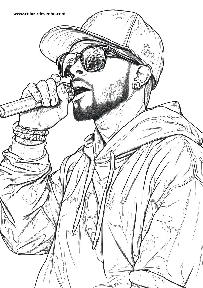 Free Printable Hip Hop Coloring Pages in PDF 11
