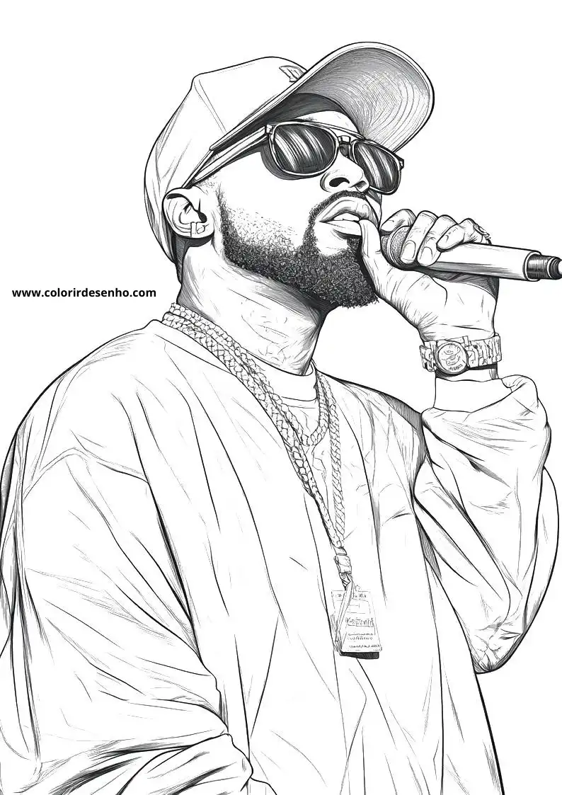 Free Printable Hip Hop Coloring Pages in PDF 15