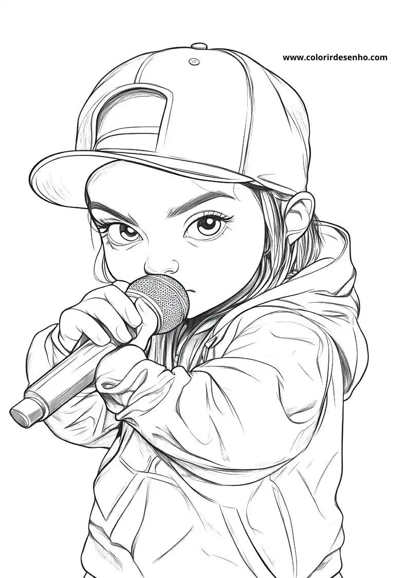 Free Printable Hip Hop Coloring Pages in PDF 16