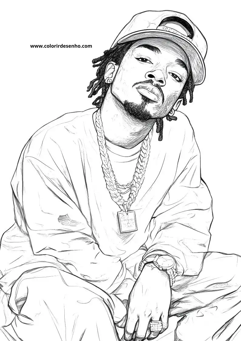 Free Printable Hip Hop Coloring Pages in PDF 17