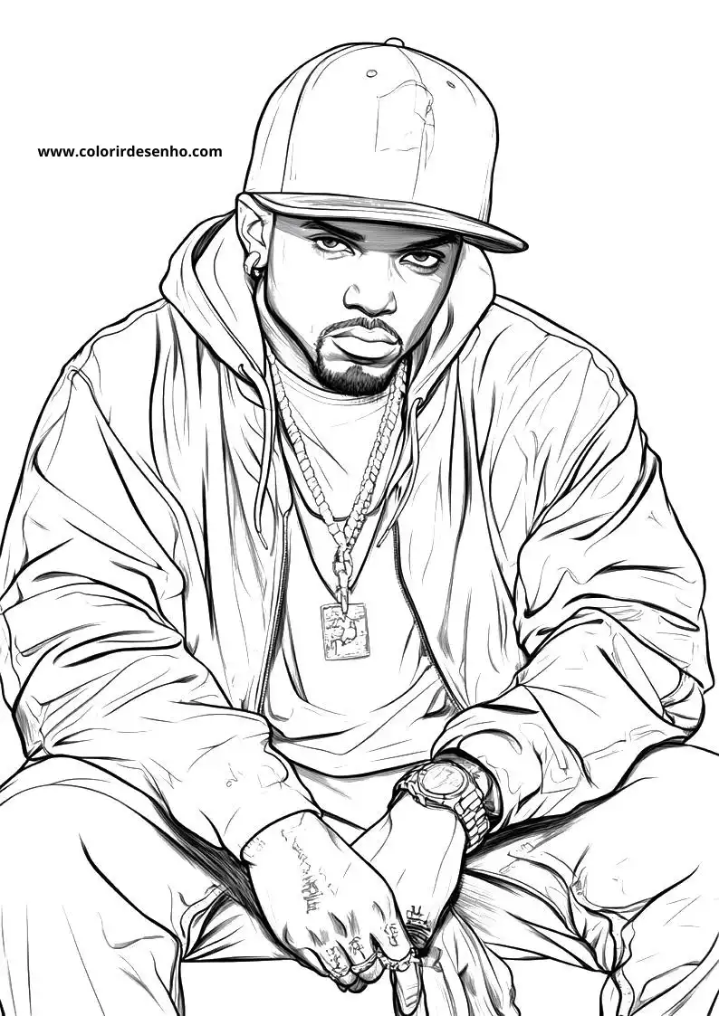 Free Printable Hip Hop Coloring Pages in PDF 7