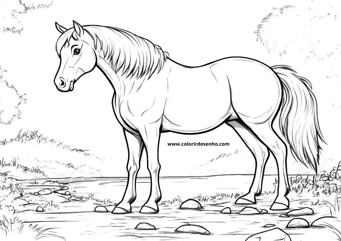 Free Printable Horse Coloring Pages in PDF 5