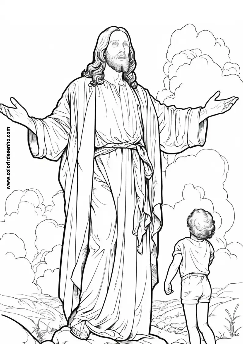 Free Printable Jesus Christ Coloring Pages in PDF 10