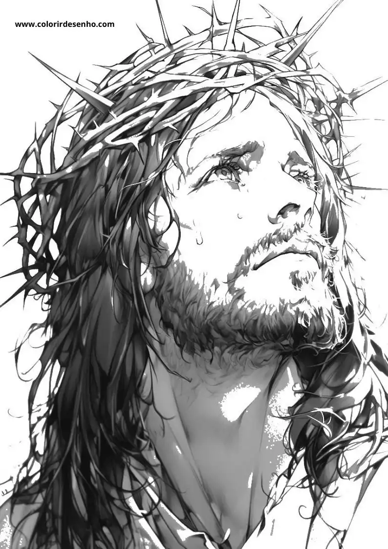 Free Printable Jesus Christ Coloring Pages in PDF 8