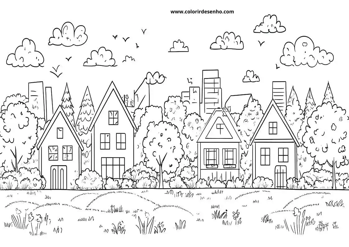 Free Printable Landscape Coloring Pages in PDF 3