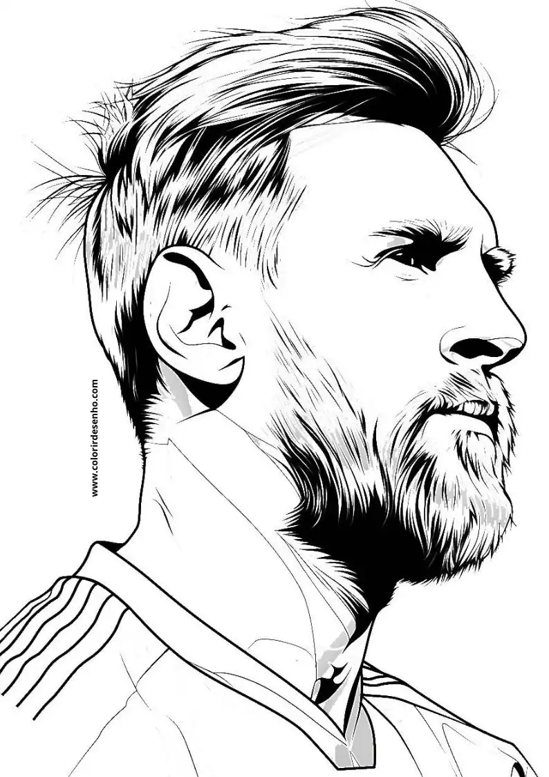 Free Printable Lionel Messi Coloring Pages in PDF 1