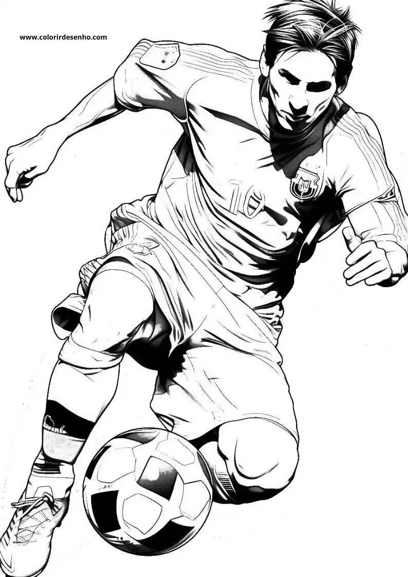 Free Printable Lionel Messi Coloring Pages in PDF 4
