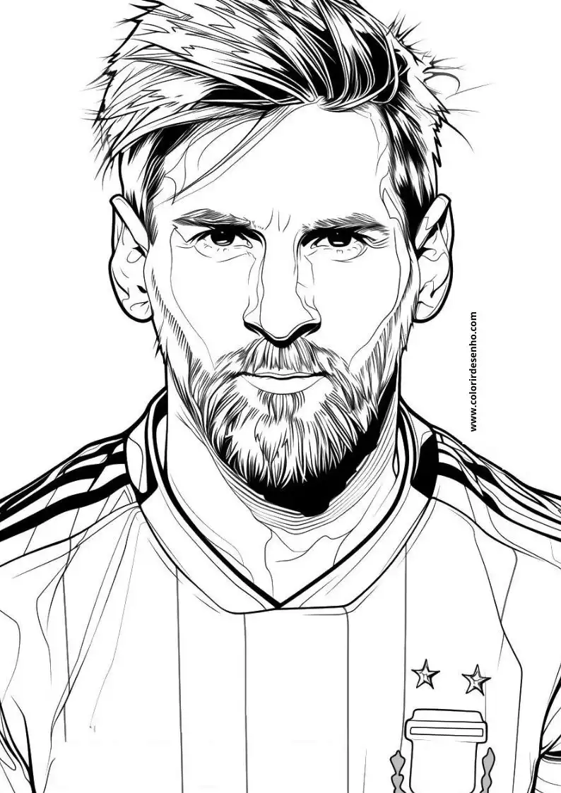 Free Printable Lionel Messi Coloring Pages in PDF 5