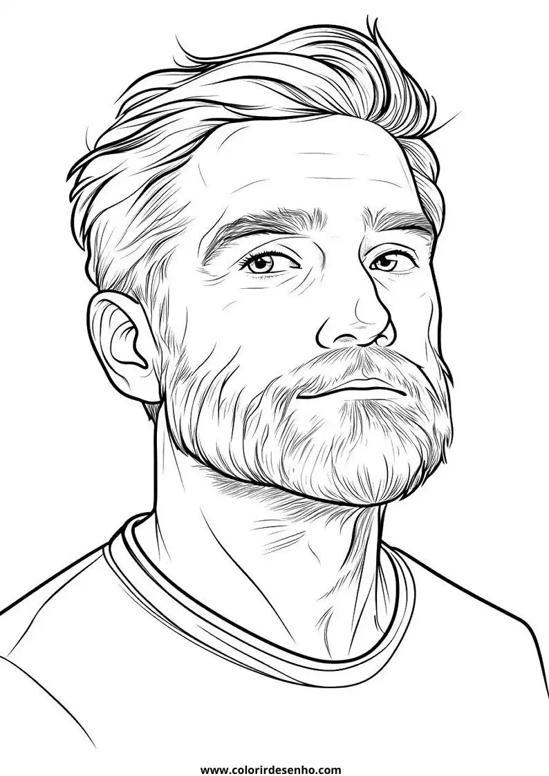 Free Printable Man Coloring Pages in PDF 10