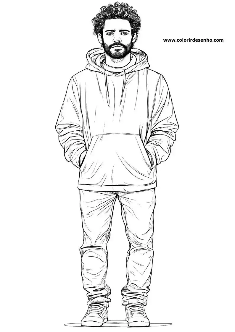 Free Printable Man Coloring Pages in PDF 2